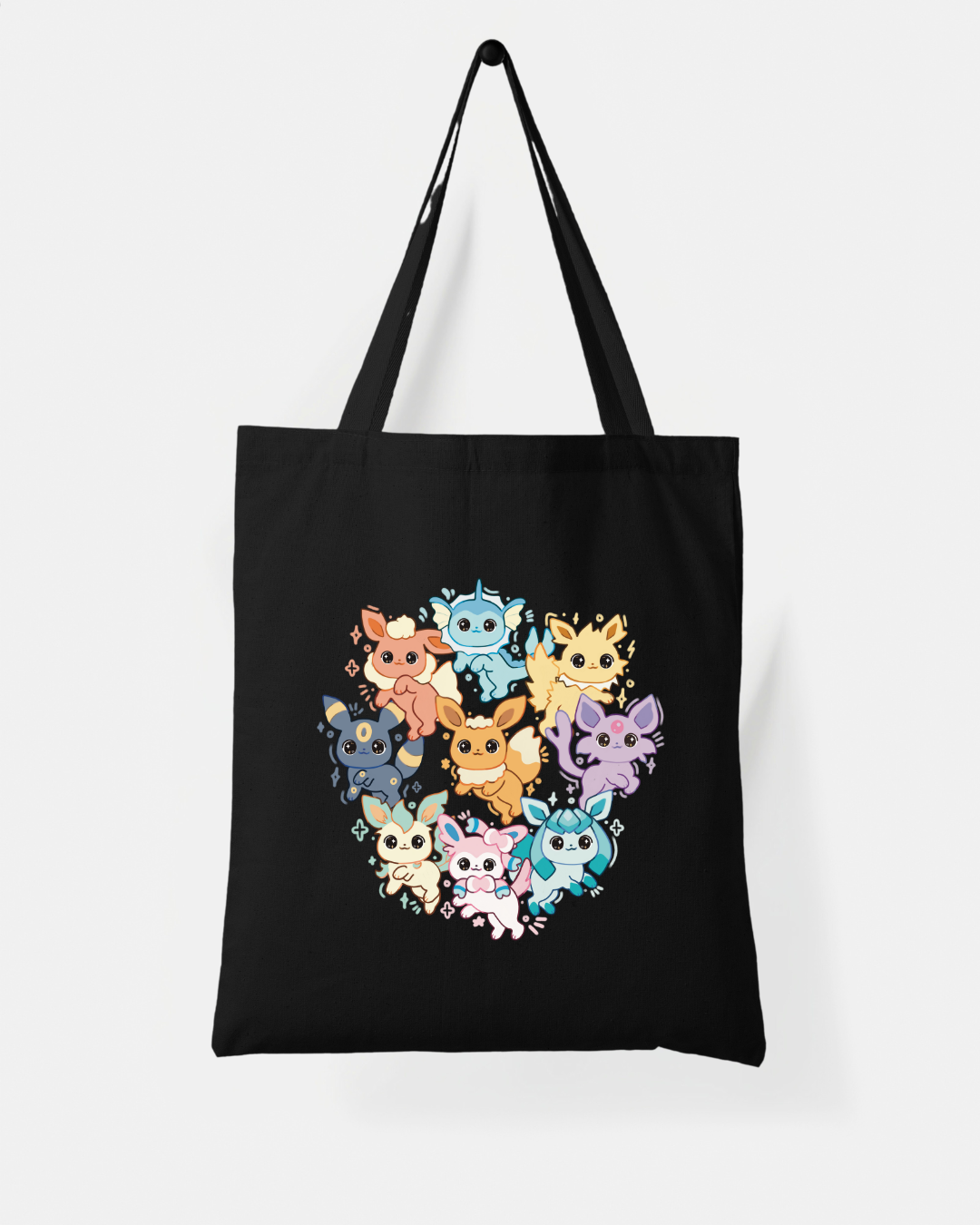 Eeveelution Montage Black • [TOTE BAG]