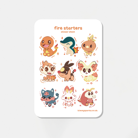 Fire Sticker Sheet