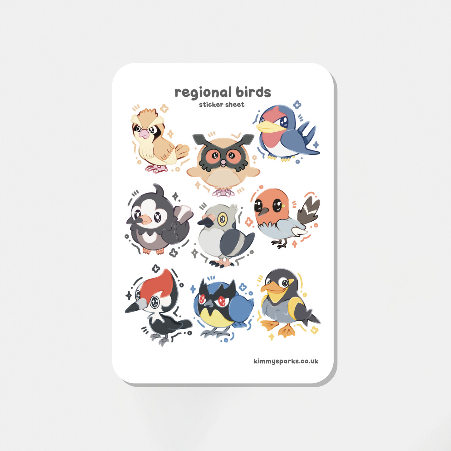 Regional Birds Sticker Sheet