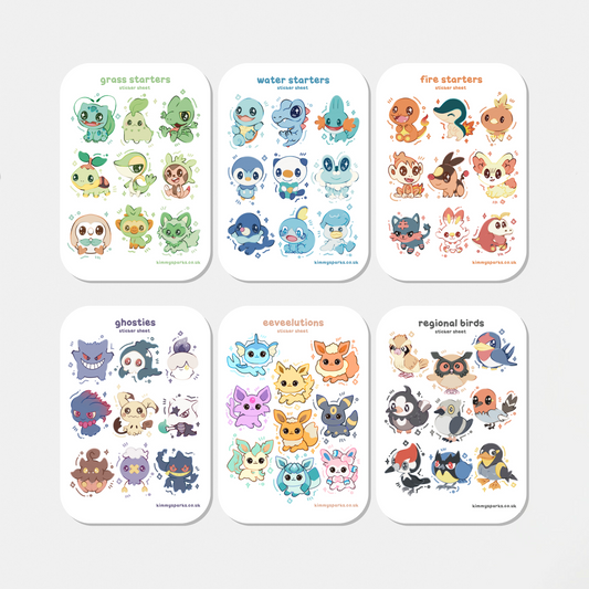 6x Sticker Sheets