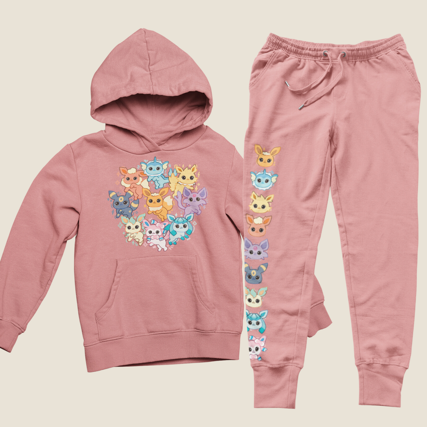 Eeveelution Pink •  [HOODIE & JOGGER SET]