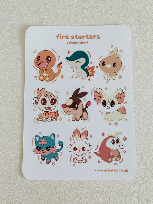 Fire Sticker Sheet